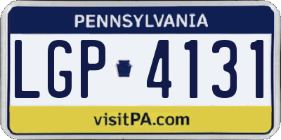 PA license plate LGP4131