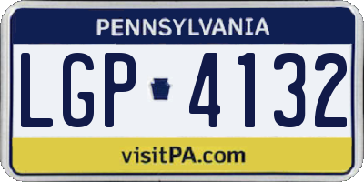 PA license plate LGP4132