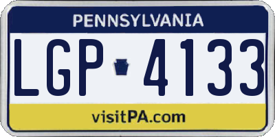 PA license plate LGP4133