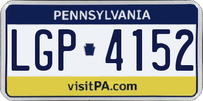 PA license plate LGP4152