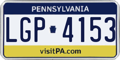 PA license plate LGP4153