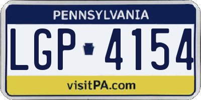 PA license plate LGP4154