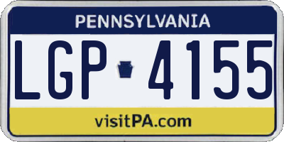 PA license plate LGP4155