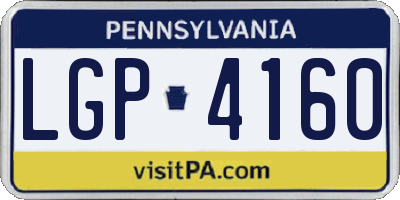 PA license plate LGP4160