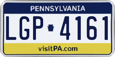 PA license plate LGP4161