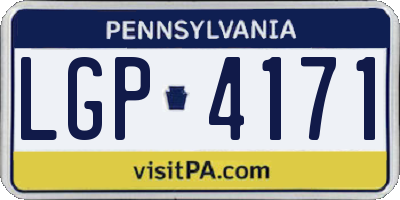PA license plate LGP4171