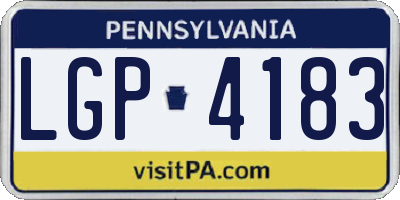 PA license plate LGP4183
