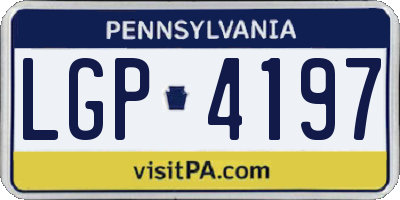 PA license plate LGP4197