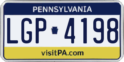 PA license plate LGP4198