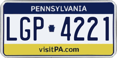 PA license plate LGP4221