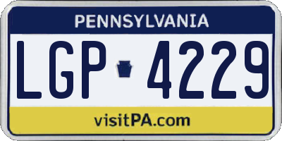 PA license plate LGP4229