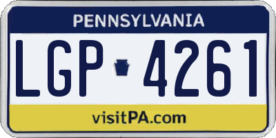 PA license plate LGP4261