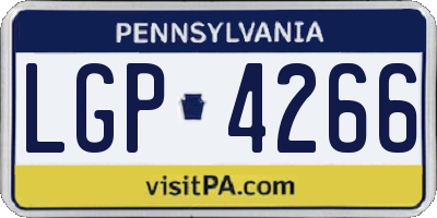 PA license plate LGP4266