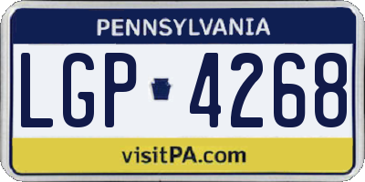 PA license plate LGP4268