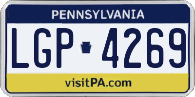 PA license plate LGP4269