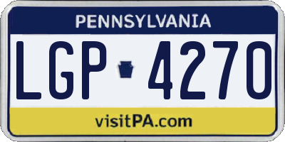 PA license plate LGP4270