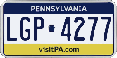 PA license plate LGP4277