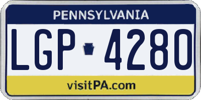 PA license plate LGP4280