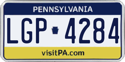 PA license plate LGP4284