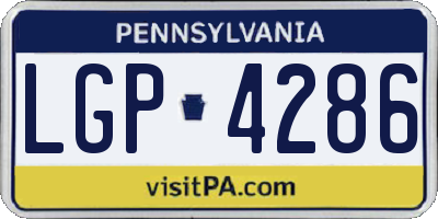 PA license plate LGP4286