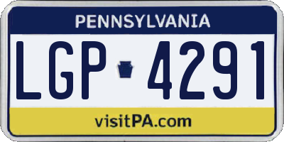 PA license plate LGP4291