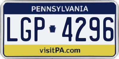 PA license plate LGP4296