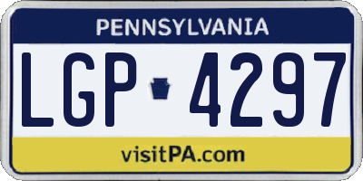 PA license plate LGP4297