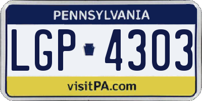 PA license plate LGP4303