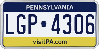 PA license plate LGP4306
