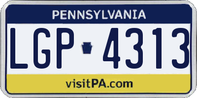 PA license plate LGP4313
