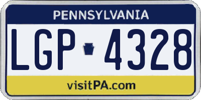 PA license plate LGP4328