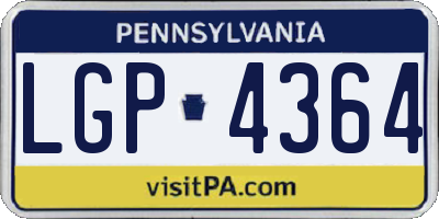 PA license plate LGP4364