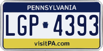 PA license plate LGP4393