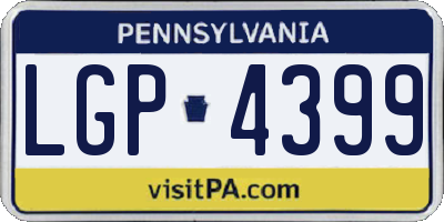 PA license plate LGP4399