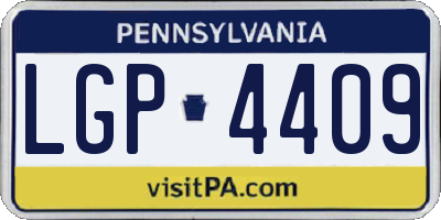 PA license plate LGP4409