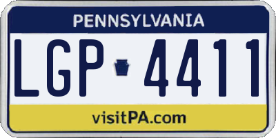 PA license plate LGP4411