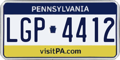 PA license plate LGP4412