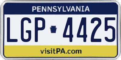 PA license plate LGP4425