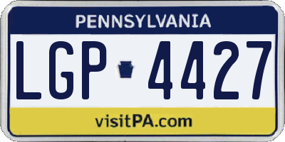 PA license plate LGP4427