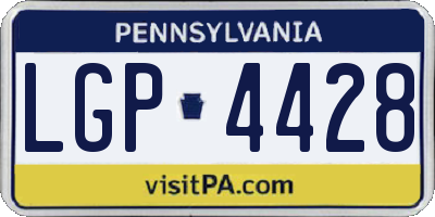 PA license plate LGP4428