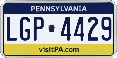 PA license plate LGP4429