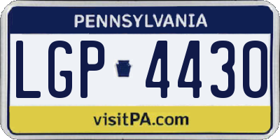 PA license plate LGP4430