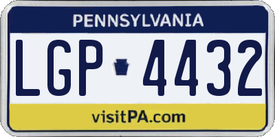 PA license plate LGP4432