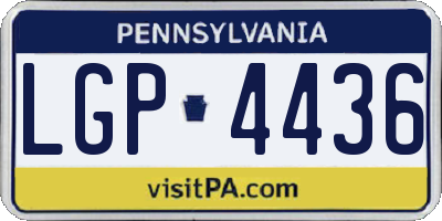 PA license plate LGP4436