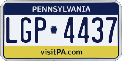 PA license plate LGP4437