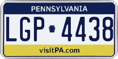 PA license plate LGP4438