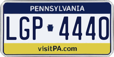 PA license plate LGP4440
