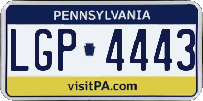 PA license plate LGP4443