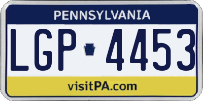 PA license plate LGP4453