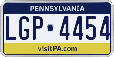 PA license plate LGP4454